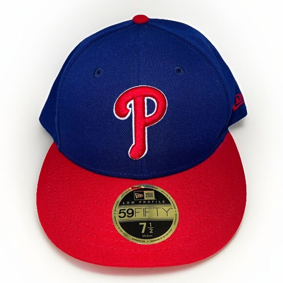 Philadelphia Phillies New Era 59Fifty Fitted Low Profile Hat Size 7 1/2 - Picture 1 of 5